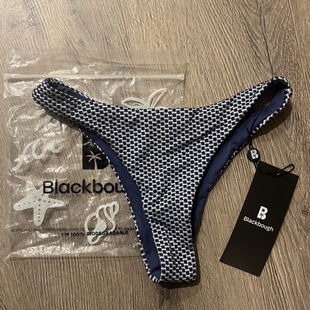 NWT Blackbough Navy and White Bikini Bottom
